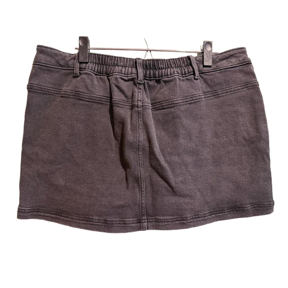Wild Fable Skirt Womens Size L Mini Gray Denim Front Cargo Pockets - Picture 2 of 4
